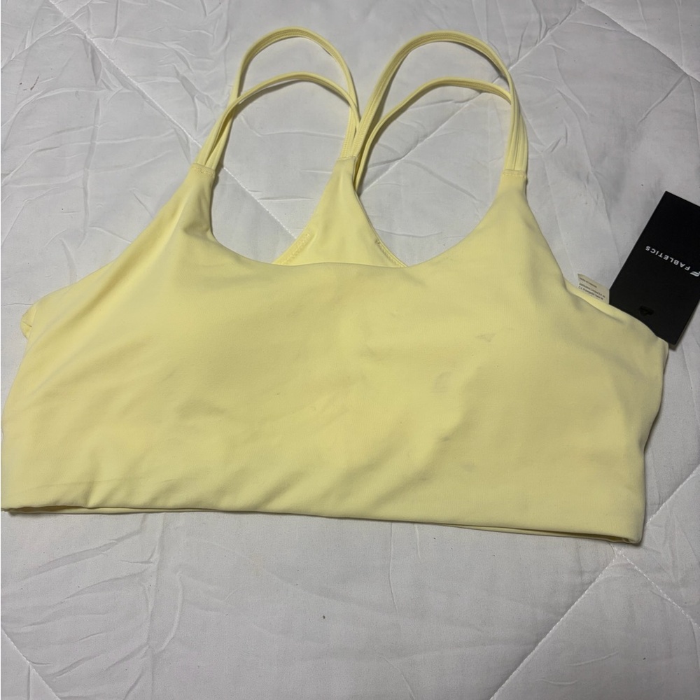 Fabletics Light Yellow Sports Bra